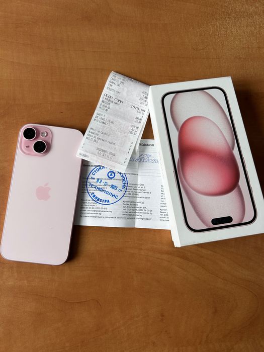 iPhone 15 pink, 128gb перфектен