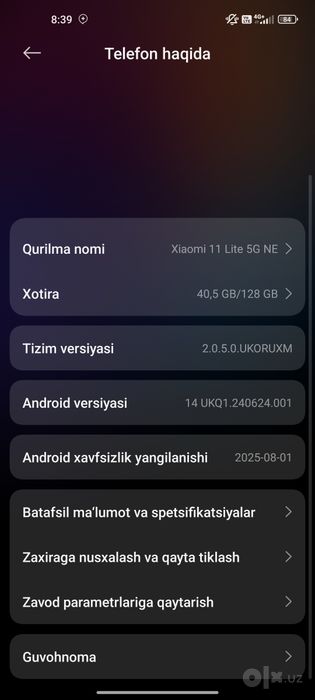 Xiaomi 11 Lite 5G NE
