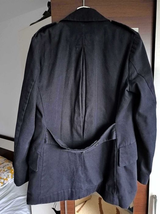 Jacheta French Connection Coat Double Breasted Mod Peacoat, Dark Blue
