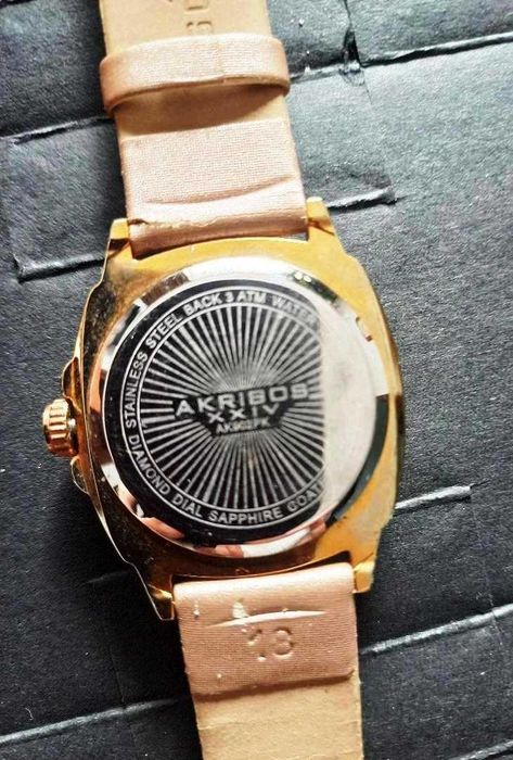 Ceas Damă Akribos XXIV Diamond AK902PK Rose Gold cu Cireșe