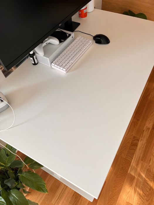 Birou Ikea cu înălţime reglabilă, alb, 120x70 cm