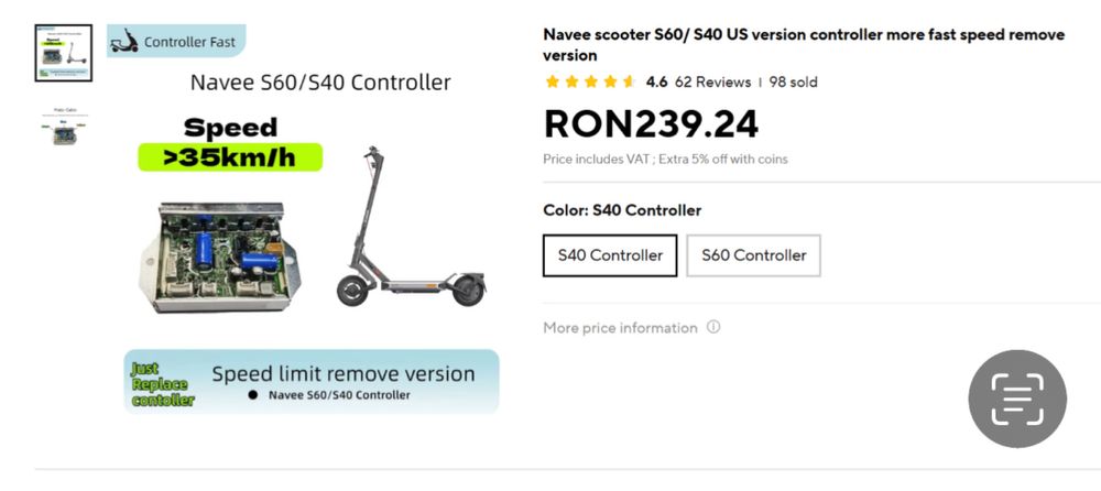 Cotroller pentru trotineta Navee S60/S40