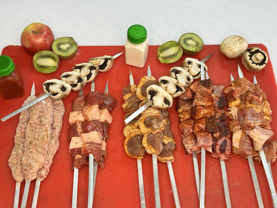 Шашлыки в сыром и жаренном ввиде