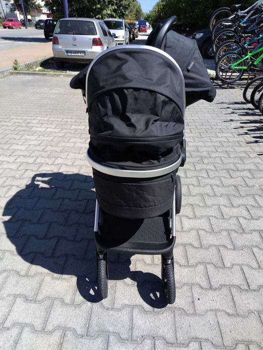 MONI Комбинирана детска количка 2 в 1 ALINA черен