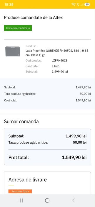 Ladă frigorifică Gorejne FH40FCS 384 litri