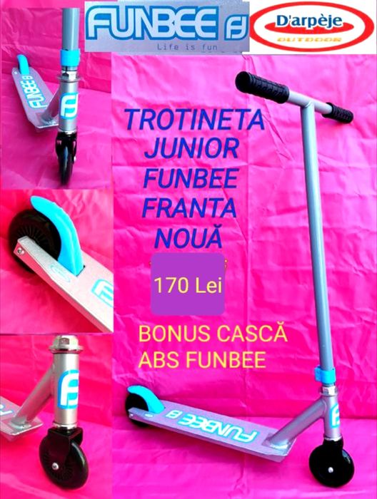 TROTINETA PREMIUM FUNBEE Junior pentru Copii + 8 Ani - NOUĂ - 170 Lei