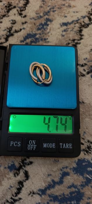 Золотые серьги, Турецкая изделия,Проба 585, вес 4,75