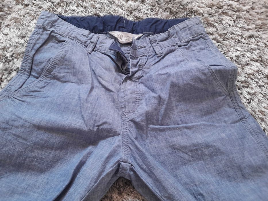 Blugi subțiri băiat 9-10 ani, H&M, bleu, treisferturi/lungi