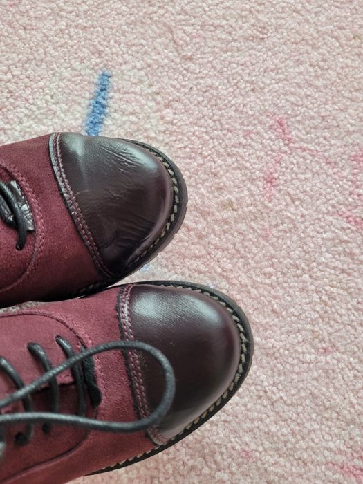 Pantofi cu toc BbUP piele intoarsa,  36 si 37