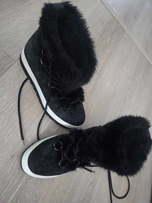 Cizme iarna,zapada 38, piele intoarsa