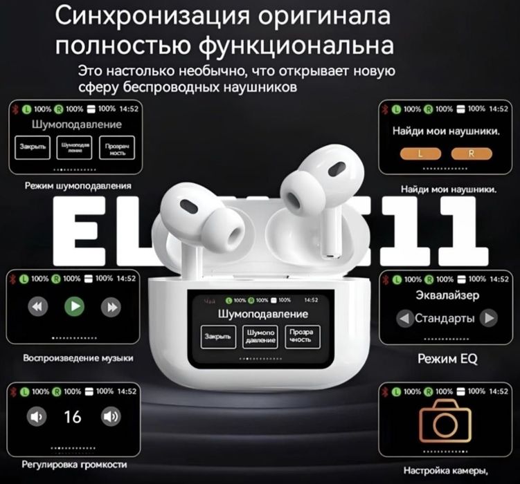 Новые AirPods pro 2 с экраном