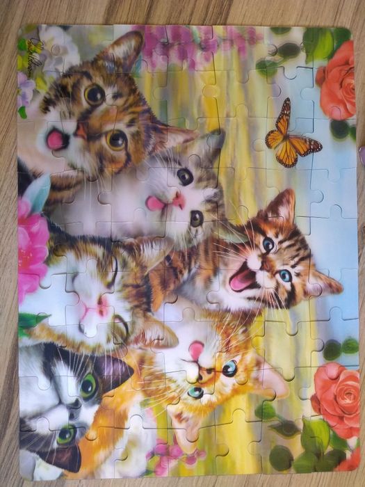 3D Релефен пъзел котета