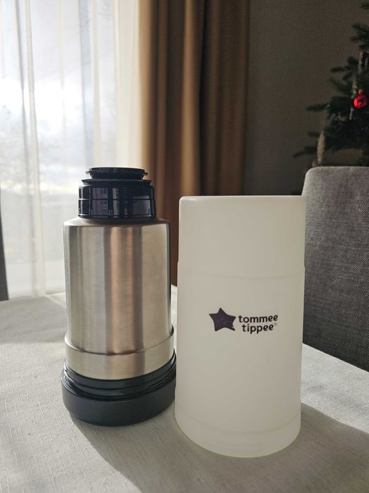 Преносим нагревател и термос за затопляне на бебешка храна или мляко