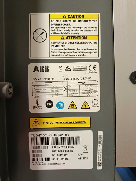 мрежов трифазен инвертор ABB TRIO-27.6-TL-OUTD-S2X-400