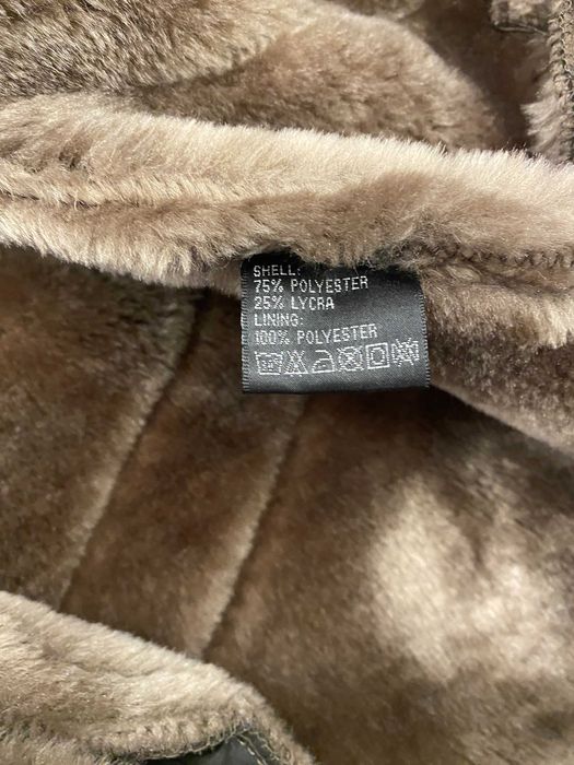 Дубленка от изкуствена кожа с изкуствен косъм. Размер 56