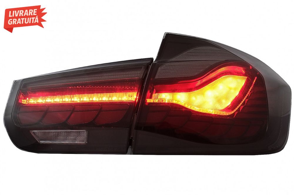 Stopuri OLED BMW Seria 3 F30 (2011-2019) F35 F80 Rosu Fumuriu M4 Desig