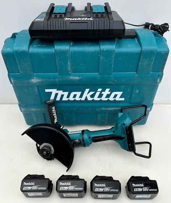 Makita DGA900 - Безчетков голям ъглошлайф 230мм 4x5.0Ah като нов!