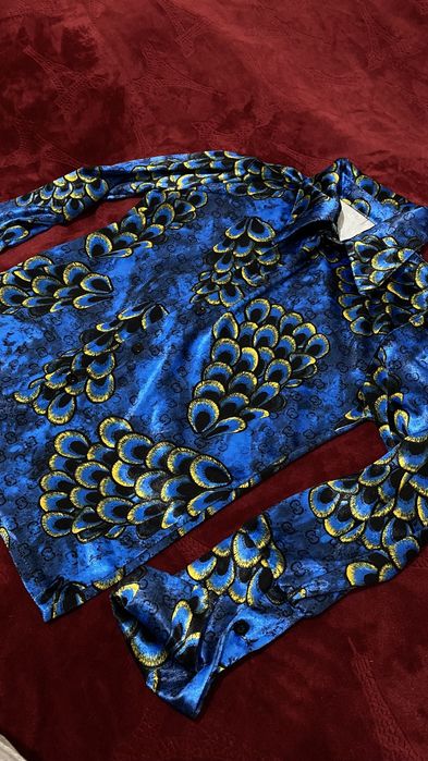 кофточка принтом павлина