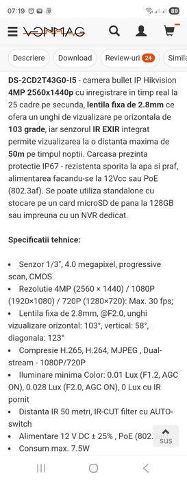 Camera IP Hikvizion Ds-2cd2t43go-l5