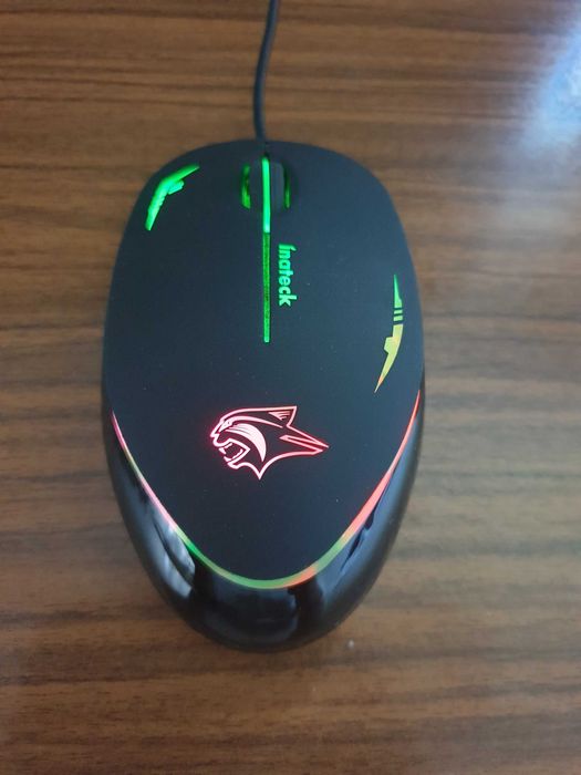 Mouse Gaming Inateck MS1001 Negru - LED - cu fir - USB - NOU, in cutie