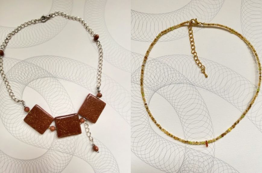 Бусы-чокеры ручной работы