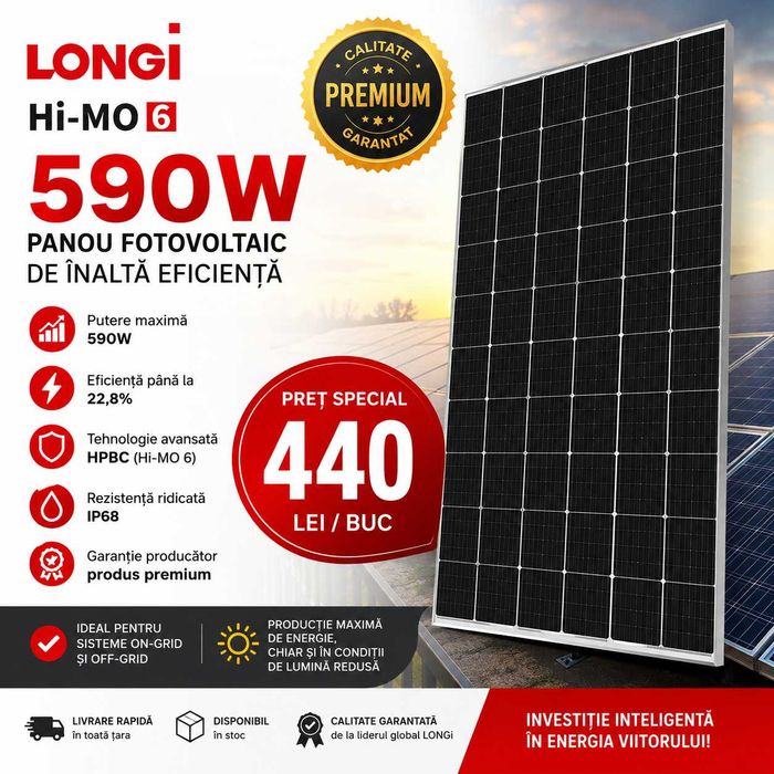 Panou Fotovoltaic LONGi 590W