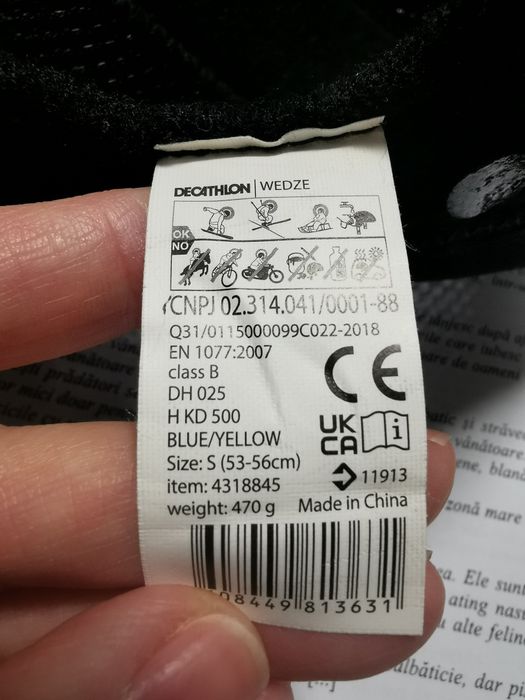 Casca de schi copii Wedze 500, măsura S, 53-56