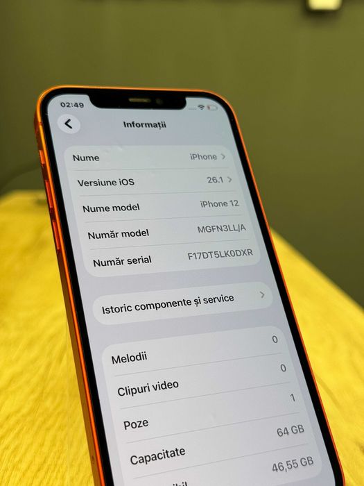 iPhone 12 Red Rosu 64GB 89% Baterie #4026