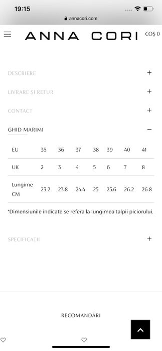 Pantofi eleganți Anna Cori