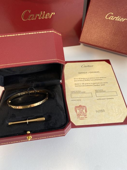 Brățară Cartier LOVE 17 Gold 750 Diamond