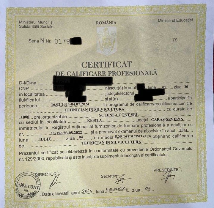 Curs Tehnician Silvic (online) - Salvează 35.000 Lei în Firma Ta