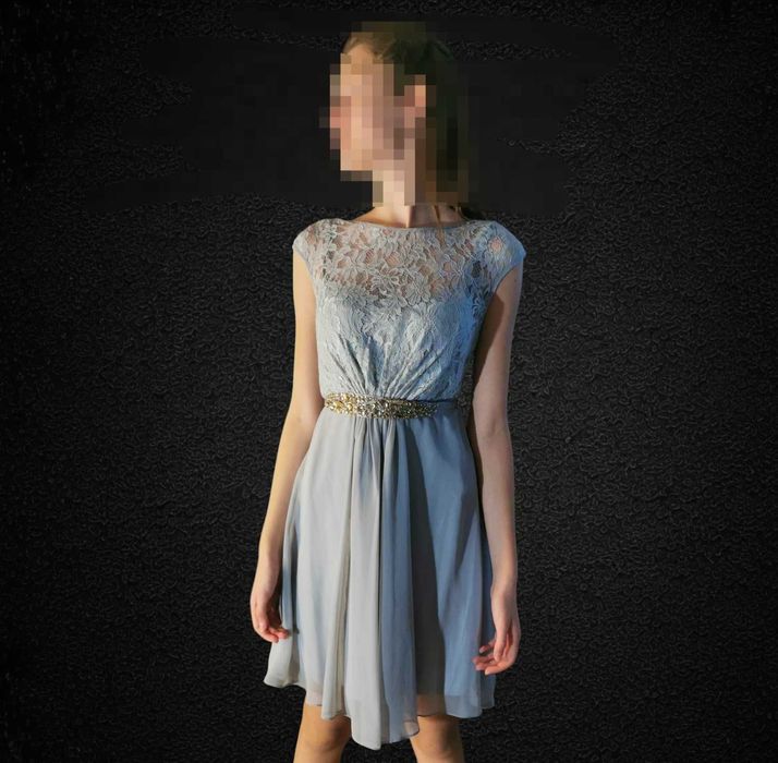 Официална светло сива рокля Coast