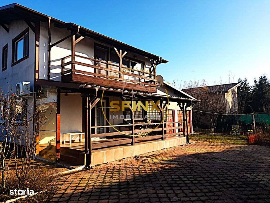 5 camere, 4 locuri parcare in garaj-vila cocheta Balotesti
