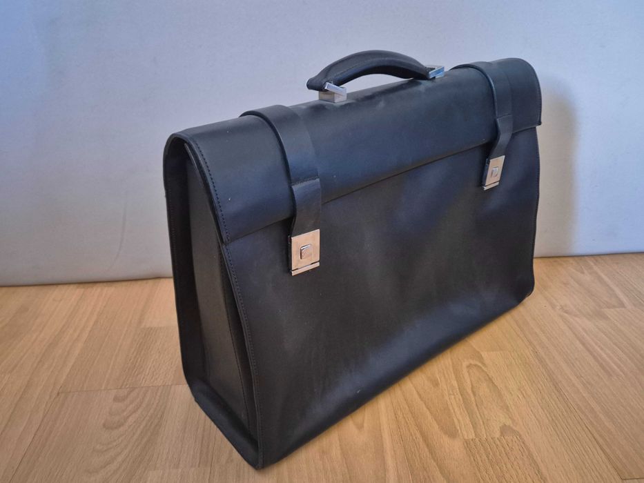 Servietă bărbați din piele naturală, handmade in Italy, large