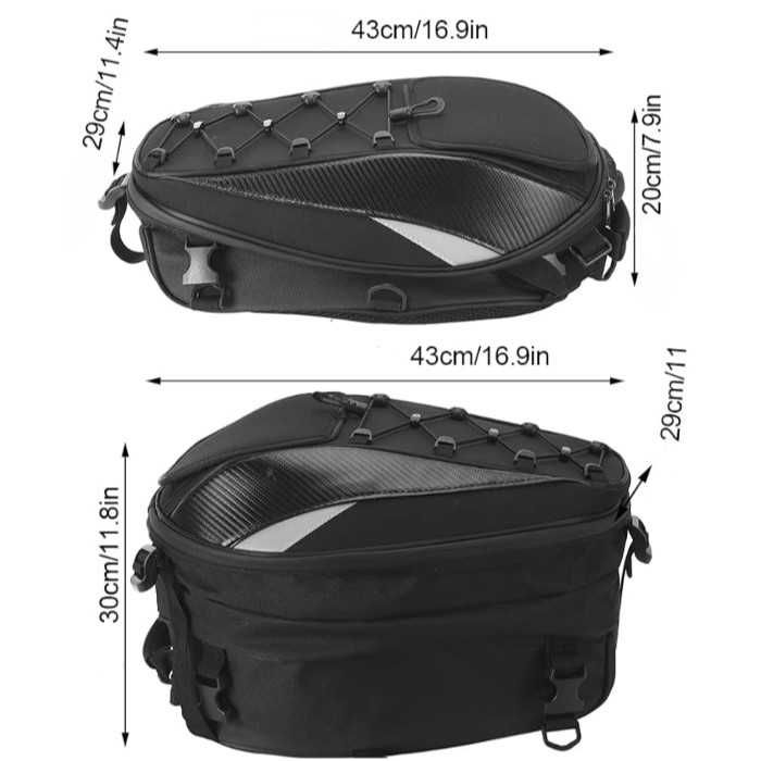 Мото раница Automat, Водоустойчива, 43x30x29см, Черна