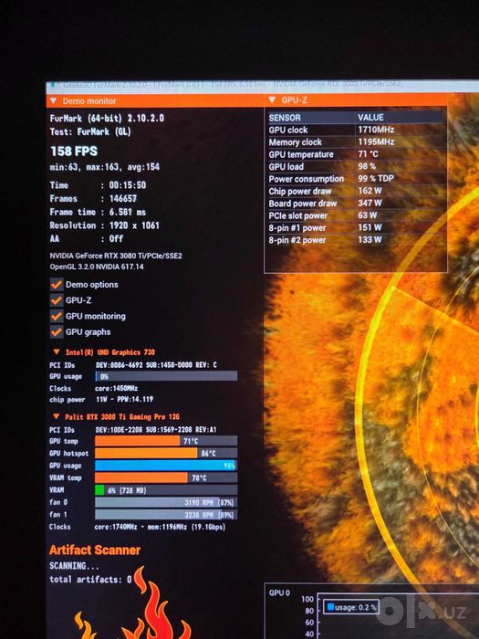 Продается Palit RTX 3080 Ti Gaming Pro 12GB в идеальном состоянии!