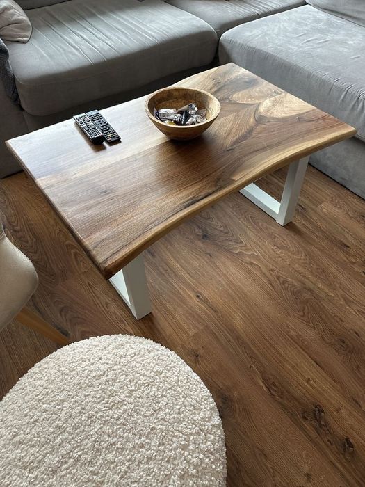 Холна маса от масив и метал (орех и дъб )