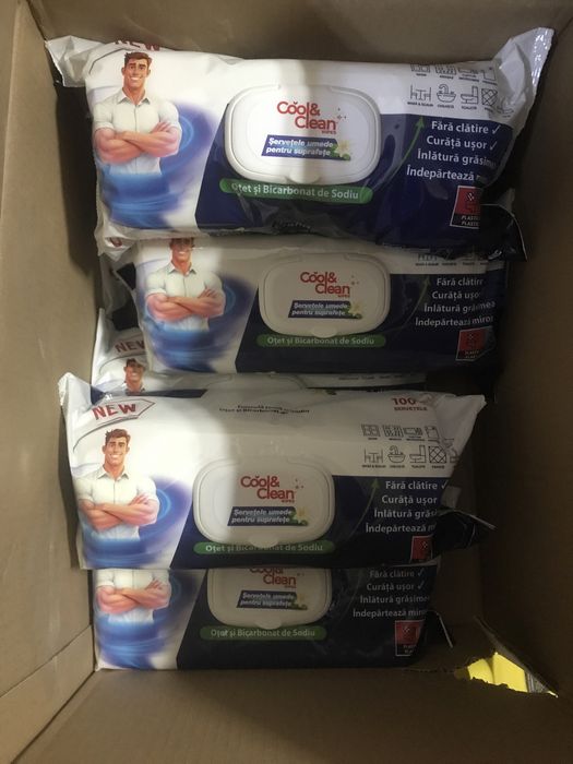 Servetele umede cu Otet si Bicarbonat