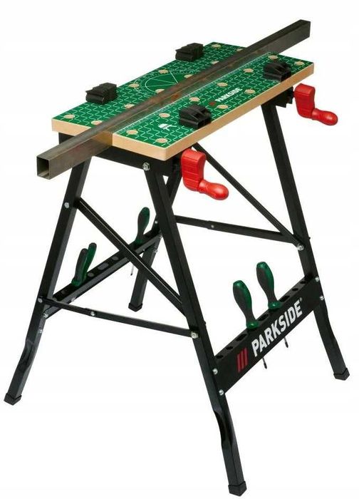 Masă de lucru pliabilă Parkside, din plăci MDF, calitate, cu manivelă