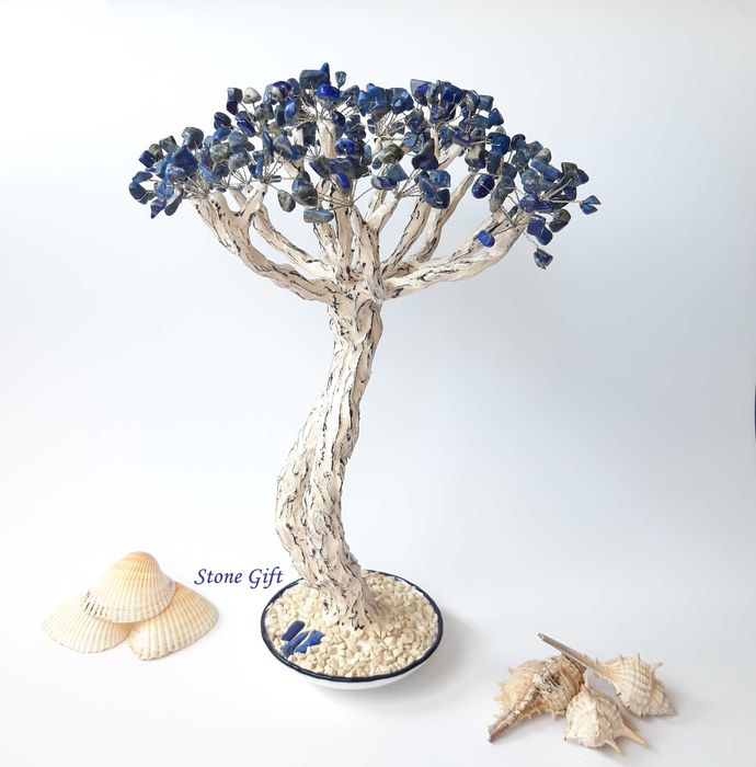 Дръвче Лазурит Лапис, Подарък Рожден ден, Подарък Кумове, Годишнина