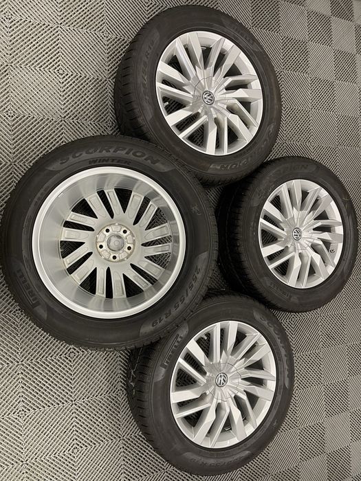 Jante Roti 19 VW Touareg 3 Audi Q7 4M Q8 E Tron Anvelope Vara Iarna 255 55 R19 M+S