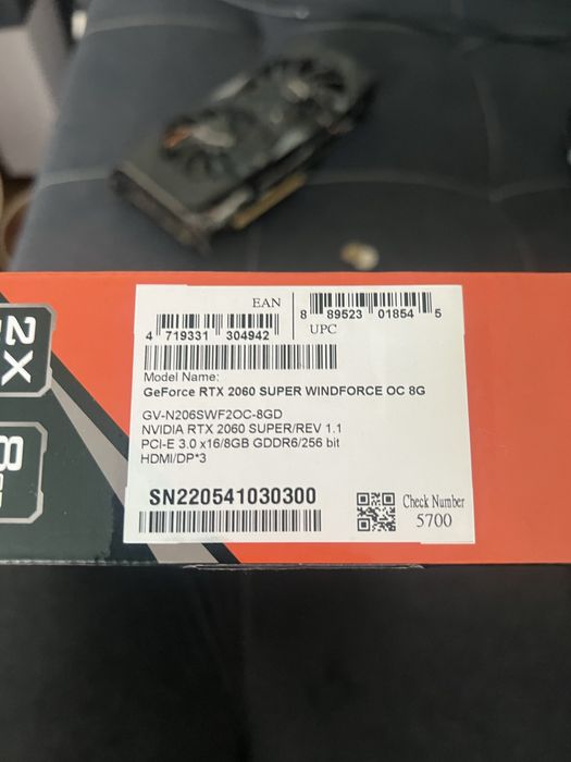 GIGABYTE RTX 2060super 8gb