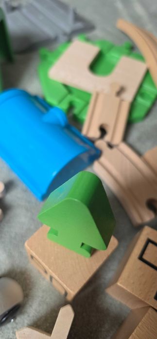 Set Lillabo mare șine de tren din lemn + accesorii Ikea