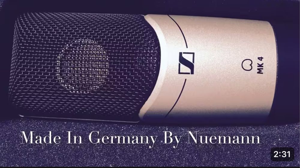 Студийный микрофон SENNHEISER MK4 (Звучит 1в1 как Neumann TLM 103)
