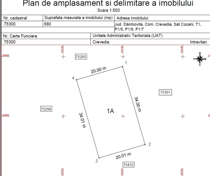 Teren intravilan Crevedia (17km de București)