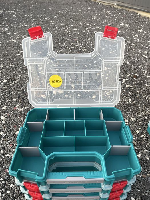 Set 5 cutii organizare suruburi, scule sau accesorii pescuit Total