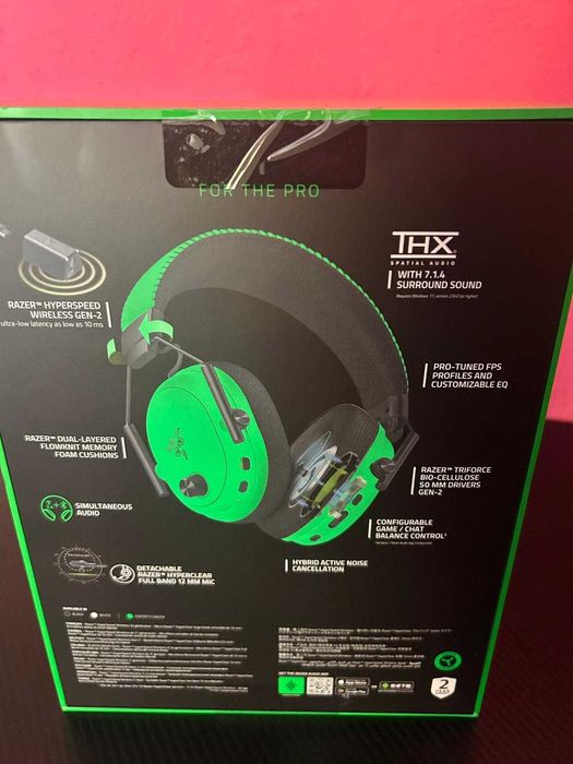 Casti Gaming RAZER BlackShark V3 Pro wireless, NOU/SIGILAT