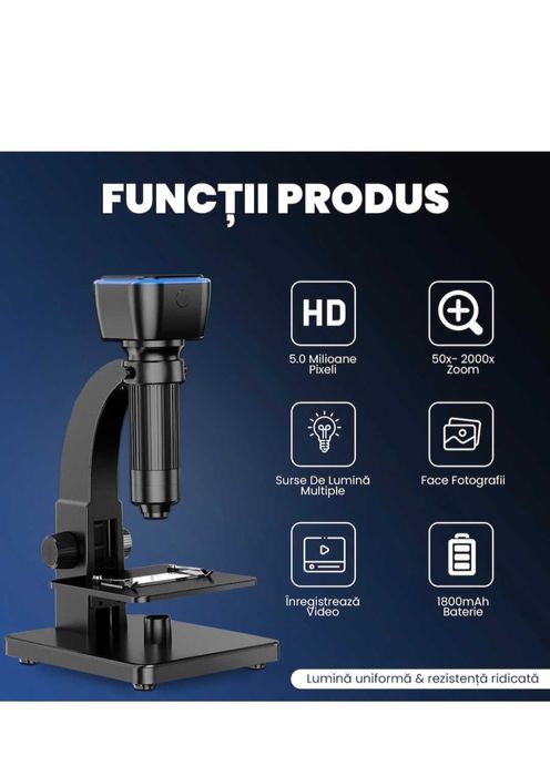 Microscop Digital Ventlex, 2000X, WIFI si USB, foto/video