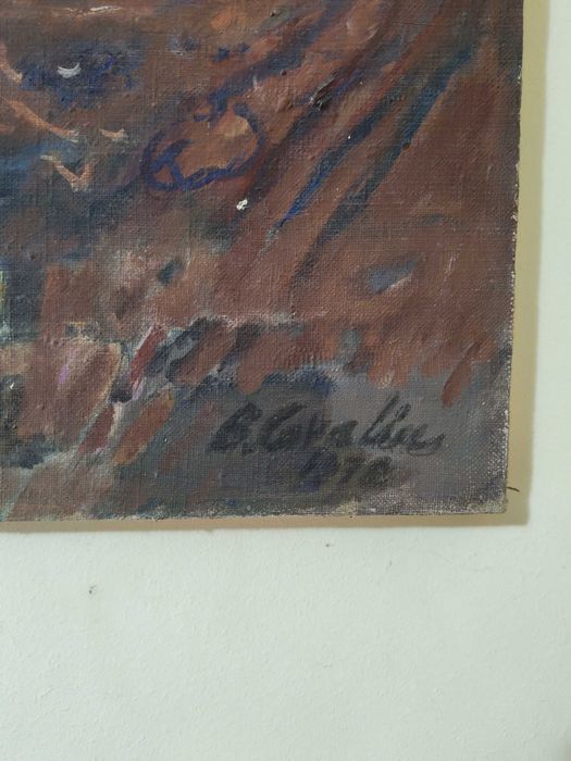 Tablou original u/p semnat Bradut Covaliu - Pomul fara brate