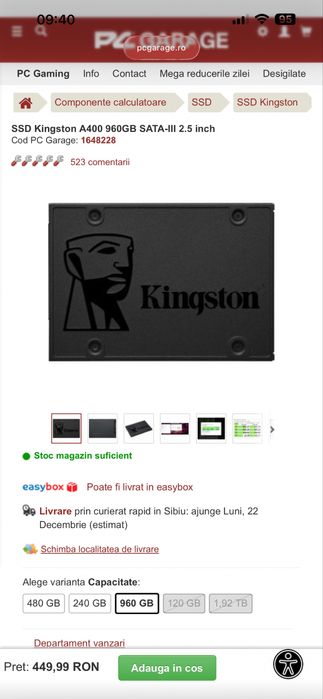 SSD 1TB Kingston SATA-III 2.5 inch